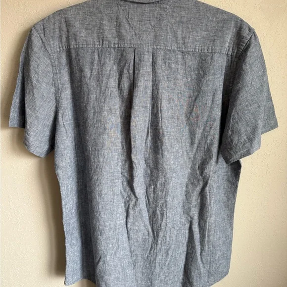 Men’s M Blue Tommy Hilfiger Regular Fit Preppy Casual Travel Shirt Sleeve Shirt - Picture 6 of 6